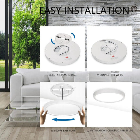 Dope 2x2 Foot LED Flat Panel Light 30W 5000K Dimmable 1 To 10V Drop Ceiling Fixture installation steps image