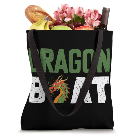 Dragon Boat Racing Paddler Tote Bag For Dragonboating Fans And Crew Members Dope Gear For Men And Women filled with groceries