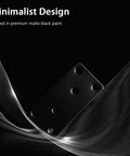 4 Pack Stainless Steel Mending Plates 3.94 Inch By 1.97 Inch With Holes Black Finish Flat Plates for Furniture and Wood Joints DIY