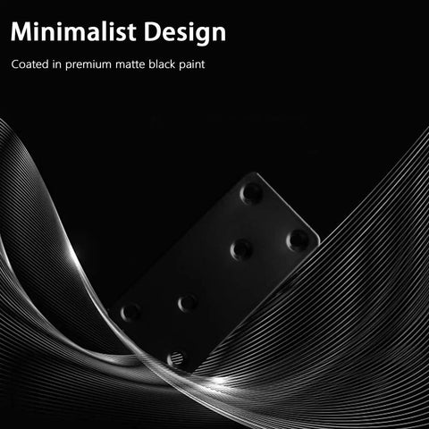 4 Pack Stainless Steel Mending Plates 3.94 Inch By 1.97 Inch With Holes Black Finish Flat Plates for Furniture and Wood Joints DIY