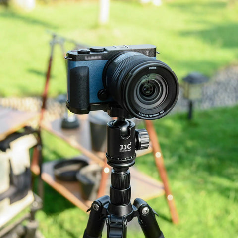 Street Ready S9 Hand Grip For Panasonic Lumix S9 Camera With L Shape Bracket And Built In Arca Quick Release Plate displayed