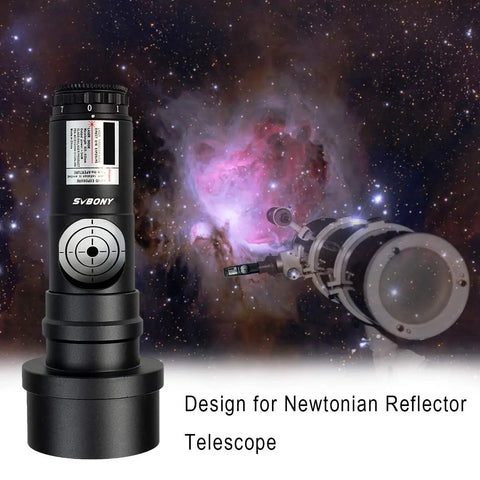 Red Laser Collimator For Newtonian Reflector Telescopes 1.25 Inch And 2 Inch Adapter 7 Bright Levels Triple Cemented Lens Built Tough Metal No Fuss Alignment For Quick Accurate Telescope Calibration