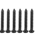Aramox Carbon Steel Fence Latch with Spring Lock for gate includes six durable black screws for secure installation.