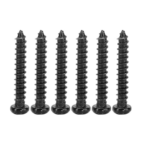 Aramox Carbon Steel Fence Latch with Spring Lock for gate includes six durable black screws for secure installation.