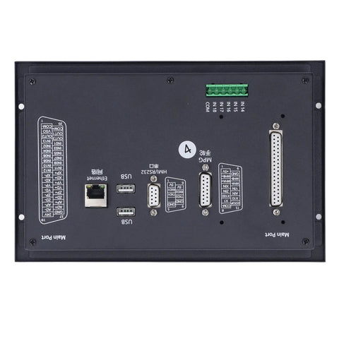 Back panel connections of 4 Axis CNC Motion Controller DDCSV41 Standalone Offline System with 7 Inch TFT Display and Dual Core ARM FPGA