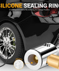 All Metal Lock On Air Chuck For Tire Inflation 90 Degree Locking Valve Chuck with silicone sealing ring on car tire