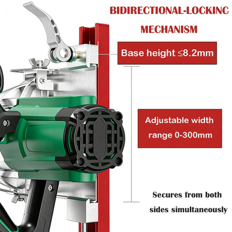Pro Grade Circular Saw Guide Rail For 12 Inch Saw Base Aluminum Alloy Precision Base Guide, adjustable clamping mechanism.