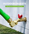 90 Degree Hose Elbow With 360 Degree Swivel 3/4 Inch GHT Garden Hose Connector And Adapter Solid Brass Water Hose Fittings For RV Outdoor Faucet Spigot No Fuss Install Easy Hookup 1 Pack on outdoor faucet
