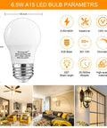 A15 LED Filament Bulbs, 7W Equal 60W, Dimmable 2700K Warm White, E26 Base, 850 LM, Clear Antique Edison Style Bulbs chart and usage