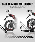 Heavy Duty Rear Swingarm Paddock Stand With Spool Mount, 500 Lb Capacity Wheel Lift For Sport Bikes, Fits Most Models Like Yamaha Honda Kawasaki, Black Powder Coat, Built To Last