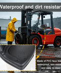 Universal Forklift Seat With Reinforced Steel Backrest And Built In Safety Micro Switch Engineered For Heavy Rig Work That Keeps You Secure And Solid Through Every Shift, featuring a waterproof PVC cover.