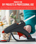 Industrial Grade Hot Melt Glue Sticks For Glue Guns, High Strength, Full Size 7/16 X 10 Inches, Bulk 450 Sticks, multi-temperature