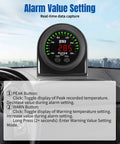 Dual Alert Water Temperature Gauge With 1 Eighth NPT Sensor And Bracket 300F Digital LED Display For Cars Trucks Boats And Marine Applications 52mm 2 Inch Mount Real Time Cooling Temp Monitor For Your Ride, dashboard view