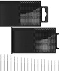 Badass Pro Grade Mini Drill Bit Kit Featuring Fully Ground HSS High Speed Steel Twist Blades, 40 pieces in various sizes.