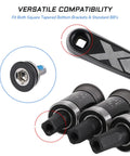 2 Pack 8mm Hex Crank Arm Fixing Bolts With Caps For Capless Bottom Bracket Heavy Duty Bike Axle Screws display with bottom brackets