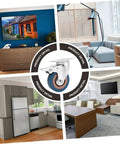 Heavy Duty 2 Inch Pvc Swivel Casters With Lock Brakes Rock Solid Industrial Trays shown in various indoor settings.