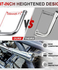 Comparison of Three Stage Exhaust System With Stainless Silver Tip For Predator 212cc And 196cc 6.5HP Engines featuring pipe dimensions.