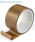 High Temperature Teflon Tape For Vacuum Sealer And Hand Impulse Sealers 2 Inch Wide 33 Feet Long Zero Point Thirteen Millimeter Thick Ideal For Wood Cabinets Drawers Furniture Heat Resistant Sealing