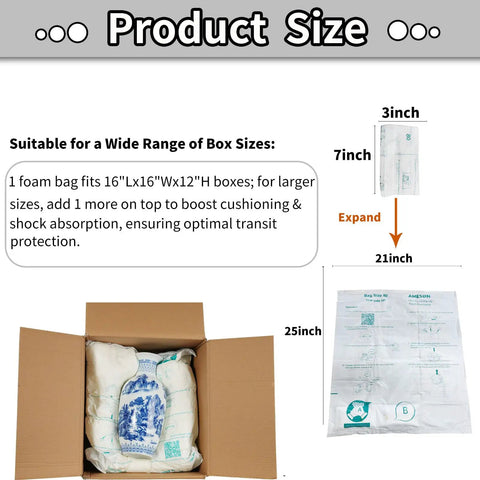 Expanding Packing Foam Sheets 21x25 Inches Pack Protective Packaging Foam For Shipping Fragile Items in box with pottery