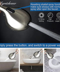 High Pressure Handheld Shower Head With 10 Settings, 4.7 Inch Detachable Shower Head Kit, Brush Nickel Finish spraying water