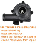 Crackerjack Coolant Pump Assembly For Audi A4 A5 A6 Quattro Allroad And VW Touareg Replaces OE 059121012B top view showing inlet and mount.
