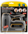 SharpShooter Plus Nail Gun Workhorse Heavy Duty Construction Tool in retail packaging with aluminum housing.