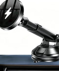 15W Fast Wireless Charging Magnetic Car Mount For Tesla Cybertruck dashboard accessory mounted securely on a car console.