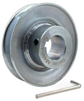 One And One Eighth Inch Bore 4 Inch Outside Diameter V Belt Pulley One Groove Web Sheave Carbon Steel Zinc Plated For A B 5L 4L Belts