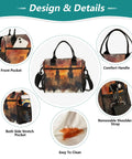 Desert Cowboy Insulated Lunch Bag For Women With Adjustable Shoulder Strap showing design details, pockets, and comfort handle.