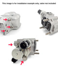VTEC Solenoid Bolt Kit For Honda And Acura K Series Engines 2.0L 2.4L Includes Three Lower Bolts And Two Upper Bolts For Civic Accord CR V Element RSX TSX K20 K24 Spool Valve Assembly displayed with installation example without valve