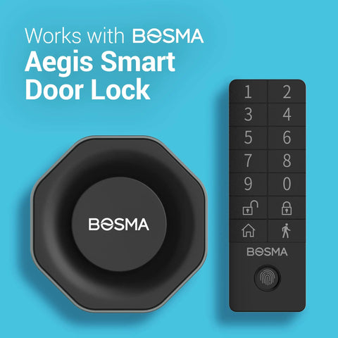 Wireless Bluetooth Fingerprint Keypad for Aegis Smart Door Lock Tap to Unlock Passcode Access Guest Codes Wire Free Keypad