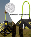18 Sided Portable Foam Archery Target Block With Carry Handle for Broadheads Field Points Compound Bows and Crossbows, neon spots.