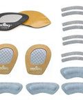 Fit Right Kit For Women Shoes With Padded Heel Grips And Forefoot Grips Plus Strap Grips One Size Fits All Pro Grade Leather Shoe Fitting Tools For Quick Comfort On The Go - includes various grips arranged for display