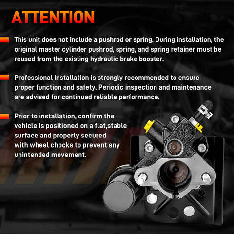 Front view of Beefed Up Hydraulic Power Brake Booster Replacement For Chevy Avalanche Silverado Suburban Tahoe GMC Sierra Yukon Cadillac Escalade Hummer H2 Replaces 52-7359 178-1029 19371354 15126289
