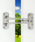 Swing Bar Door Lock For Front And Interior Doors Heavy Duty Brushed Metal Security Latch Built To Last And Kid Safe