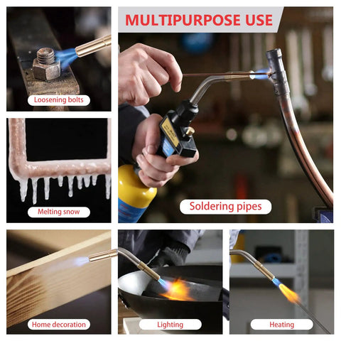 Pro Grade Propane Torch For Soldering And Brazing Great For Cooking And Surface Heating Tasks Hand Torch Head In Use