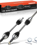 Front CV Axle Shaft Assembly Set For Nissan Altima 2013 2014 2015 2016 2017 2018 2.5L L4 Sedan Left And Right With ABS Ring Included Premium Replacement Beefed Up Direct Fit High Quality Drivetrain Parts, pair with nuts