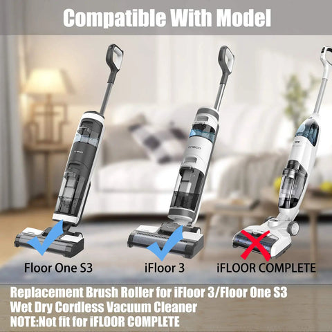 Replacement Brush Roller And Vacuum Filter Kit For iFloor 3 And iFloor One S3 Cordless Wet Dry Vacuum Cleaner compatibility chart