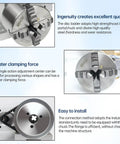 Heavy Duty Cnc Milling 4Th And 5Th Axis Rotary Table Featuring 100Mm Three Jaw Chuck showing high-strength chuck design and installation features.