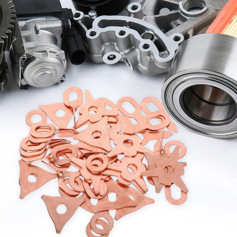 50 Piece Dent Puller Rings And Washers Automotive Repair Kit with multi-style rose gold puller rings for sheet metal repairs