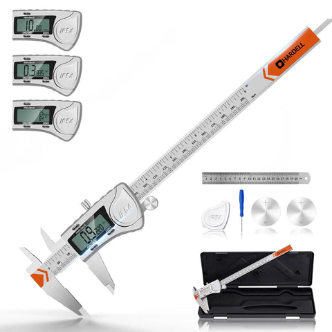 Heavy Duty 8 Inch Digital Caliper With IP54 Splash Proof Stainless Steel Build Auto Off And Inch MM Fraction Modes