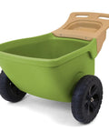 Easy Haul Wheelbarrow Green Garden Cart for Yard Work with wide wheel and durable steel frame, smooth maneuverability