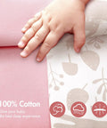 Arms Up Newborn Swaddle Sleep Bag 0-3 Months cotton pink and patterned fabric with baby hand and design details
