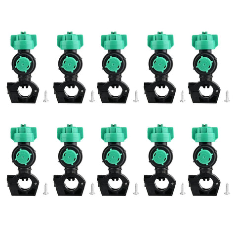 Adjustable Angled Sprayed Nozzle Set For Crop Irrigation, 10 Pieces External Thread Leakproof Design, Anti Drip Sprayers