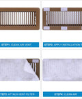 Step-by-step guide to installing the Complete Air Vent Filter Kit For Your HVAC And Home Ducts, DIY Friendly, with electrostatic media.