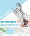 2 In 1 Badge Slot Hole Punch For Id Cards And More No Nonsense Heavy Duty Hand Punch made of metal for PVC cards and paper