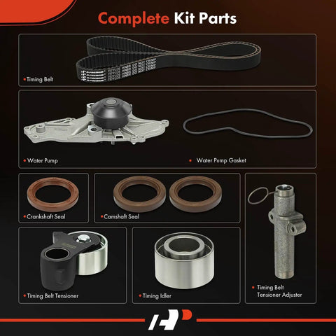 Engine Timing Belt Kit With Water Pump And Tensioner For Honda Odyssey 2000 2004 Pilot 2003 2004 Acura MDX 2001 2002 TL 3.2L 3.5L V6 parts display
