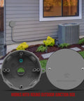 4 Inch Round Weatherproof Blank Wall Plate For Outdoor Use With Gasket, Rugged Stainless Steel Cover, outdoor installation