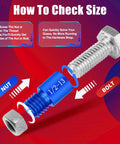 Demonstration of 64 Piece Thread Checker Kit With 36 Standard And 28 Metric Sizes used for identifying nut and bolt threads
