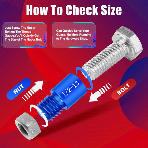 Demonstration of 64 Piece Thread Checker Kit With 36 Standard And 28 Metric Sizes used for identifying nut and bolt threads